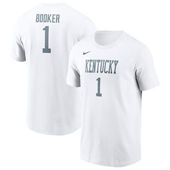 Men's Nike Devin Booker White Kentucky Wildcats Alternate Denim Name & Number T-Shirt