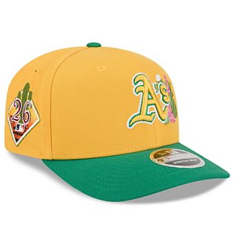 Men's New Era Gold/Green Athletics 2026 Spring Training 9SEVENTY Adjustable Hat