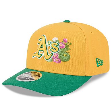 Men's New Era Gold/Green Athletics 2026 Spring Training 9SEVENTY Adjustable Hat