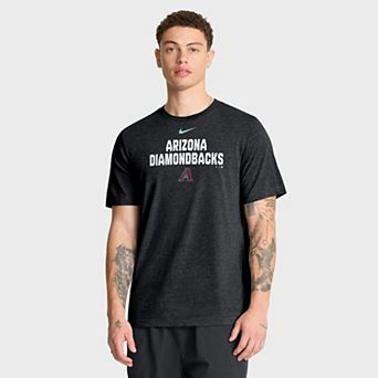 Men's Nike Heather Black Arizona Diamondbacks Stacked Tri-Blend T-Shirt