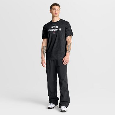 Men's Nike Heather Black Arizona Diamondbacks Stacked Tri-Blend T-Shirt