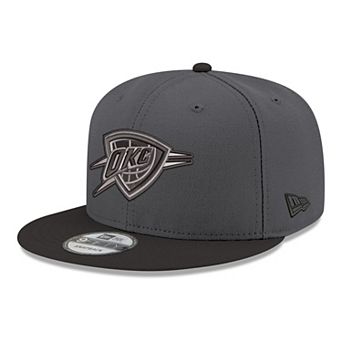Men's New Era Gray/Black Oklahoma City Thunder Logo 2-Tone 9FIFTY Snapback Hat