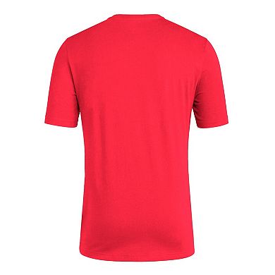 Men's adidas Scarlet Nebraska Huskers Locker Slogan Pre-Game T-Shirt
