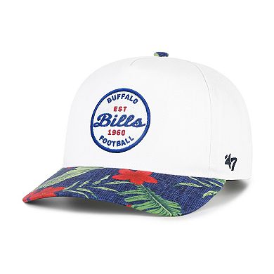 Men's '47 White/Royal Buffalo Bills Beach Side Hitch Adjustable Hat