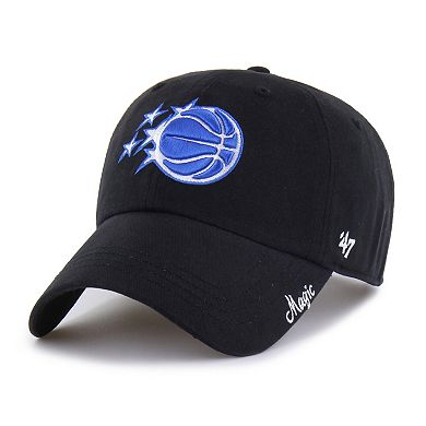 Women's '47 Black Orlando Magic Miata Clean Up Adjustable Hat