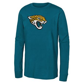 Youth Teal Jacksonville Jaguars Primary Logo Long Sleeve T-Shirt