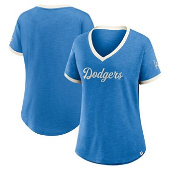 Women's Fanatics Royal Los Angeles Dodgers Cooperstown Collection Vintage Play��� V-Neck T-Shirt