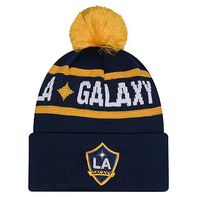 Men's New Era Navy LA Galaxy 2026 Jersey Hook Cuffed Knit Hat with Pom