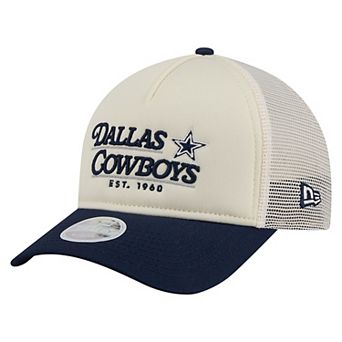 Women's New Era Cream/Navy Dallas Cowboys Retro A-Frame 9FORTY Adjustable Hat