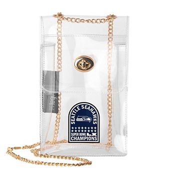 Logo Brands Seattle Seahawks Super Bowl LX Champions Clear Essential Crossbody Purse