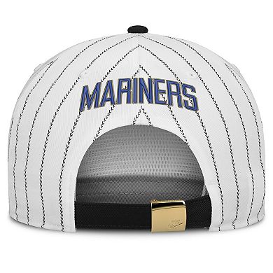 Men's Nike White/Black Seattle Mariners Cooperstown Collection Pro Adjustable Hat