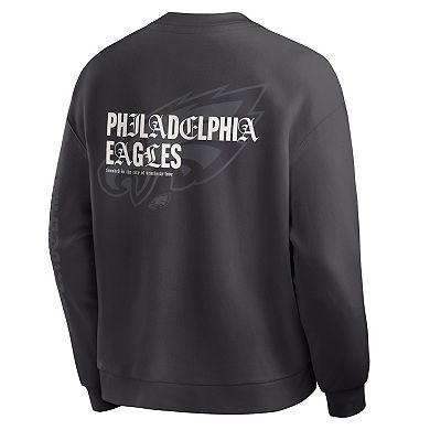 Men's Fanatics Black Philadelphia Eagles Oversized Type Play Multi Sweatshirt