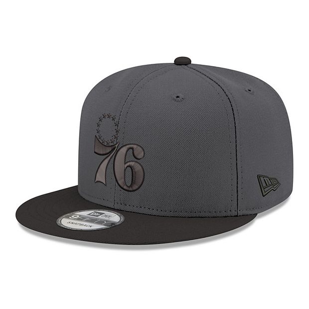Men's New Era Gray/Black Philadelphia 76ers Logo 2-Tone 9FIFTY