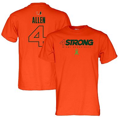 Unisex Blue 84 Marcus Allen Orange Miami Hurricanes 4 Strong T-Shirt