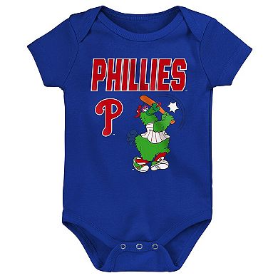 Newborn Outerstuff Philadelphia Phillies Home Plate 3-Piece Creeper Set