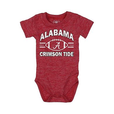 Infant Wes & Willy Crimson Alabama Crimson Tide Cloudy Yarn Bodysuit & Shorts Set