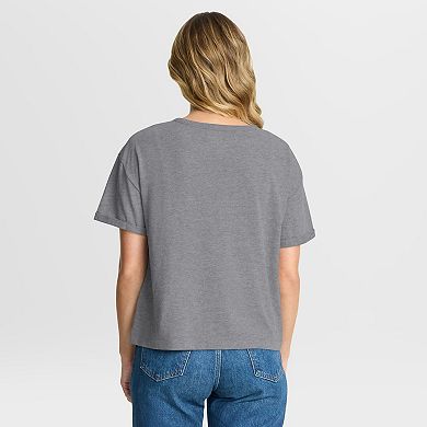 Women's Fanatics Heather Gray Minnesota Vikings Overplayed Tribute Tri-Blend Boxy T-Shirt