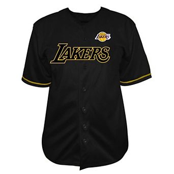 Men's Fanatics Black Los Angeles Lakers Big & Tall Pop Full-Button Jersey
