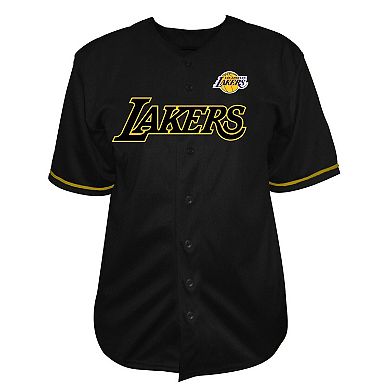 Men's Fanatics Black Los Angeles Lakers Big & Tall Pop Full-Button Jersey