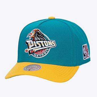 Men's Mitchell & Ness Teal Detroit Pistons Hardwood Classics Legendary Away Pro-Pinch Adjustable Hat