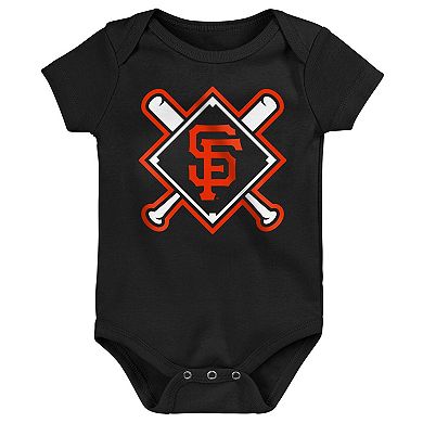 Newborn Outerstuff San Francisco Giants Home Plate 3-Piece Creeper Set