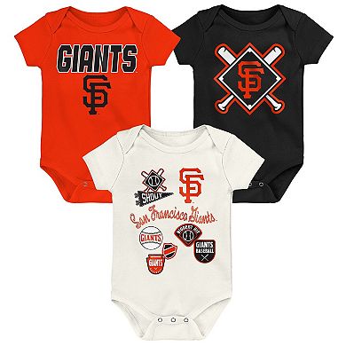 Newborn Outerstuff San Francisco Giants Home Plate 3-Piece Creeper Set