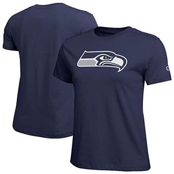 Women's Champion Navy Seattle Seahawks Logo T-Shirt