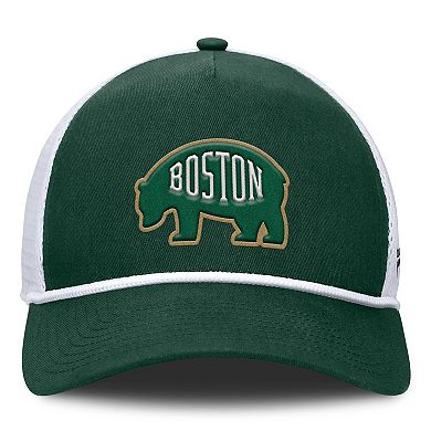 Men's Fanatics Green/White Boston Bruins Bermuda A-Frame Adjustable Hat