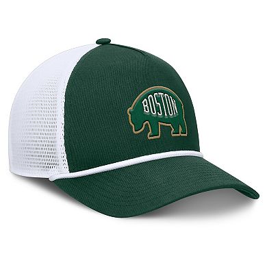 Men's Fanatics Green/White Boston Bruins Bermuda A-Frame Adjustable Hat