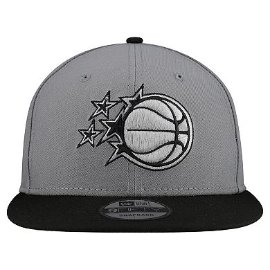Men's New Era Gray Orlando Magic Core Logo Storm Gray Two-Tone 9FIFTY Snapback Hat
