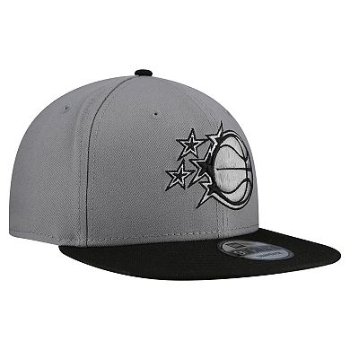 Men's New Era Gray Orlando Magic Core Logo Storm Gray Two-Tone 9FIFTY Snapback Hat
