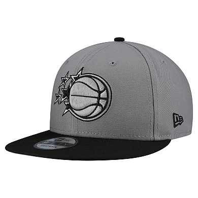 Men's New Era Gray Orlando Magic Core Logo Storm Gray Two-Tone 9FIFTY Snapback Hat