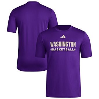Men's adidas Purple Washington Huskies Locker On-Court Basketball Pre-Game T-Shirt