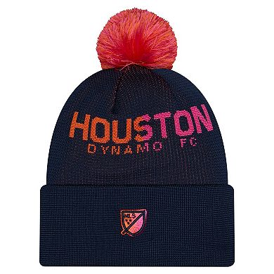 Men's New Era Navy Houston Dynamo FC 2026 Jersey Hook Cuffed Pom Knit Hat