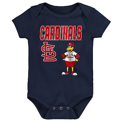 Newborn Outerstuff St. Louis Cardinals Home Plate 3-Piece Creeper Set