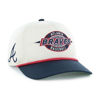 Youth '47 Natural/Navy Atlanta Braves Frame Out Hitch Adjustable Hat