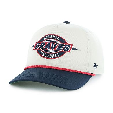 Youth '47 Natural/Navy Atlanta Braves Frame Out Hitch Adjustable Hat