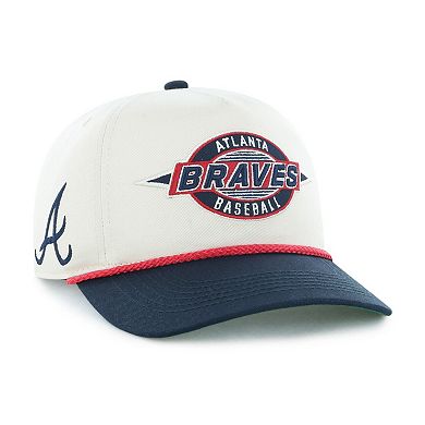 Youth '47 Natural/Navy Atlanta Braves Frame Out Hitch Adjustable Hat
