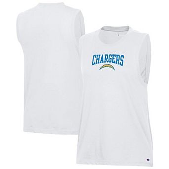 Women's Champion White Los Angeles Chargers Muscle Tank Top
