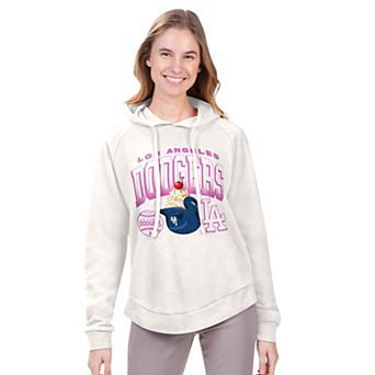 Women's G-III 4Her by Carl Banks Cream Los Angeles Dodgers Ice Cream Angel Raglan Fleece Hoodie