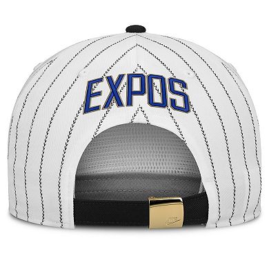 Men's Nike White/Black Montreal Expos Cooperstown Collection Pro Adjustable Hat