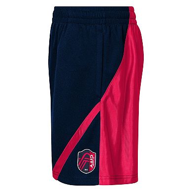 Youth Outerstuff Navy/Red St. Louis CITY SC Color Blocked Shorts