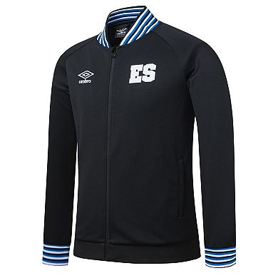 Men's Umbro Black El Salvador National Team Presentation Raglan Full-Zip Jacket