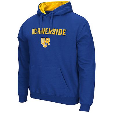 Men's Colosseum Royal UC Riverside Highlanders Arch & Logo 3.0 Pullover Hoodie