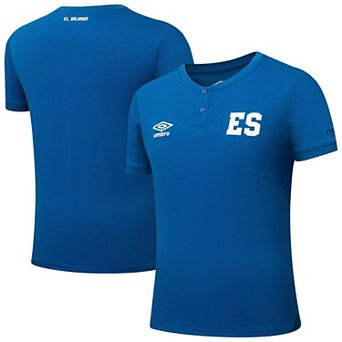Men's��Umbro Blue El Salvador National Team Crew Neck Polo