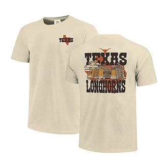 Unisex Image One Natural Texas Longhorns Hyper Local Stadium Mascot Skyline T-Shirt