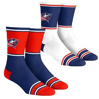 Youth Rock Em Socks Columbus Blue Jackets 2-Pack Color Block Crew Socks Set
