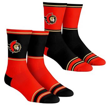 Youth Rock Em Socks Ottawa Senators 2-Pack Color Block Crew Socks Set
