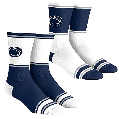Youth Rock Em Socks Penn State Nittany Lions 2-Pack Color Block Crew Socks Set