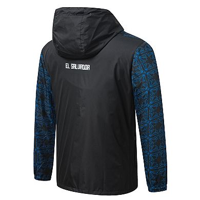 Men's Umbro Black El Salvador National Team Full-Zip Hooded Rain Jacket